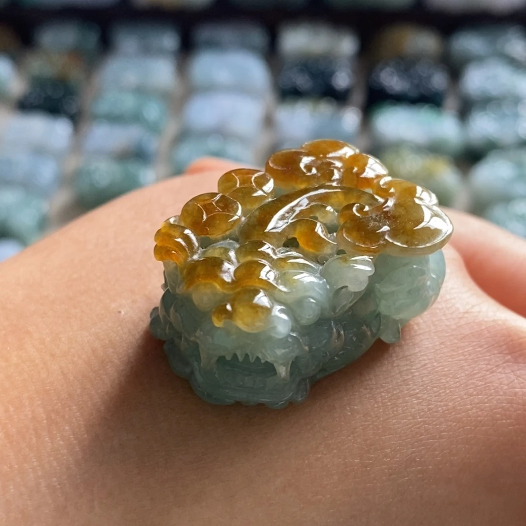 翡翠未镶嵌颈饰天然翡翠貔貅吊坠