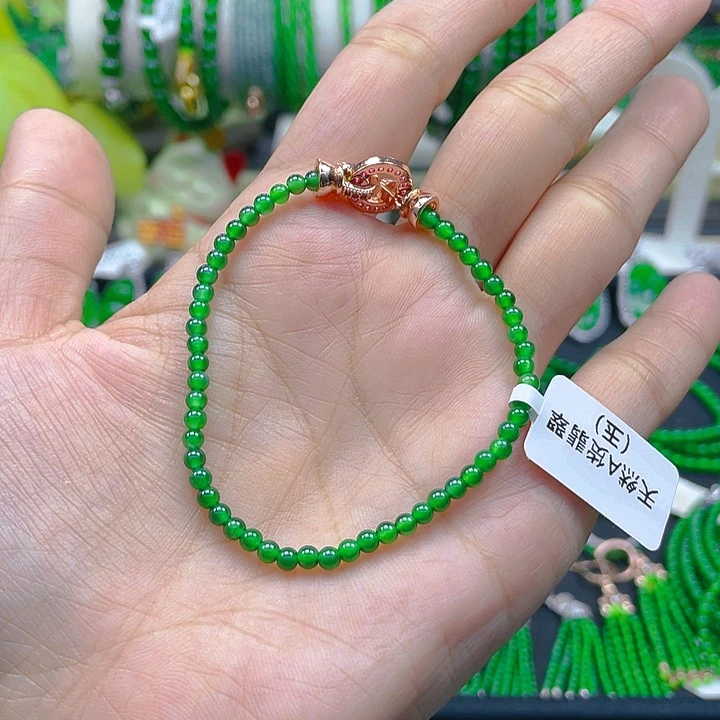 翡翠手链未镶嵌圆珠手链