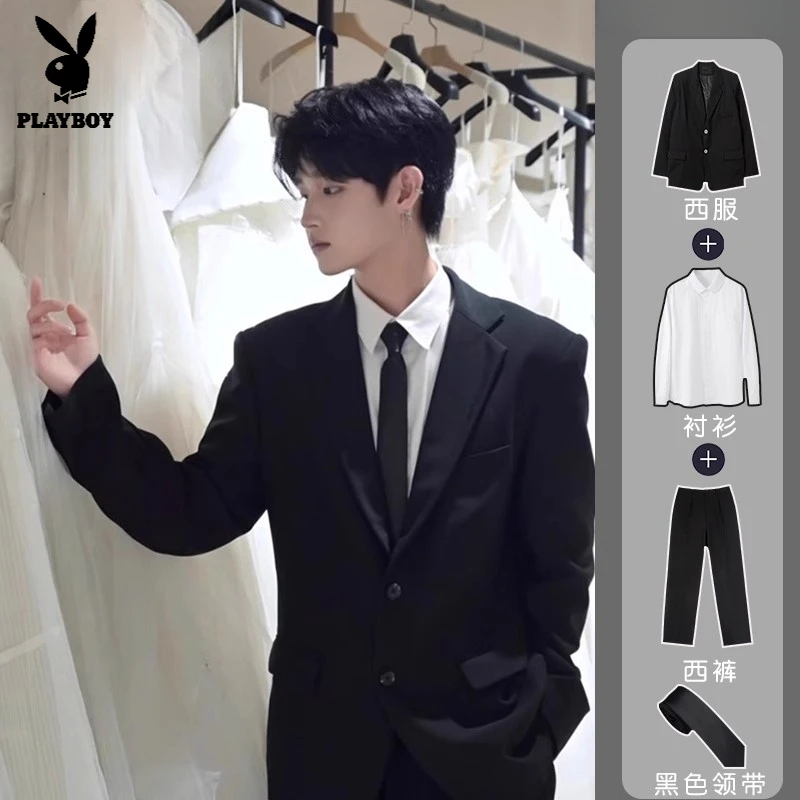 【双12好物】花花公子结婚高级感韩版痞帅正装男学生西装外套西服