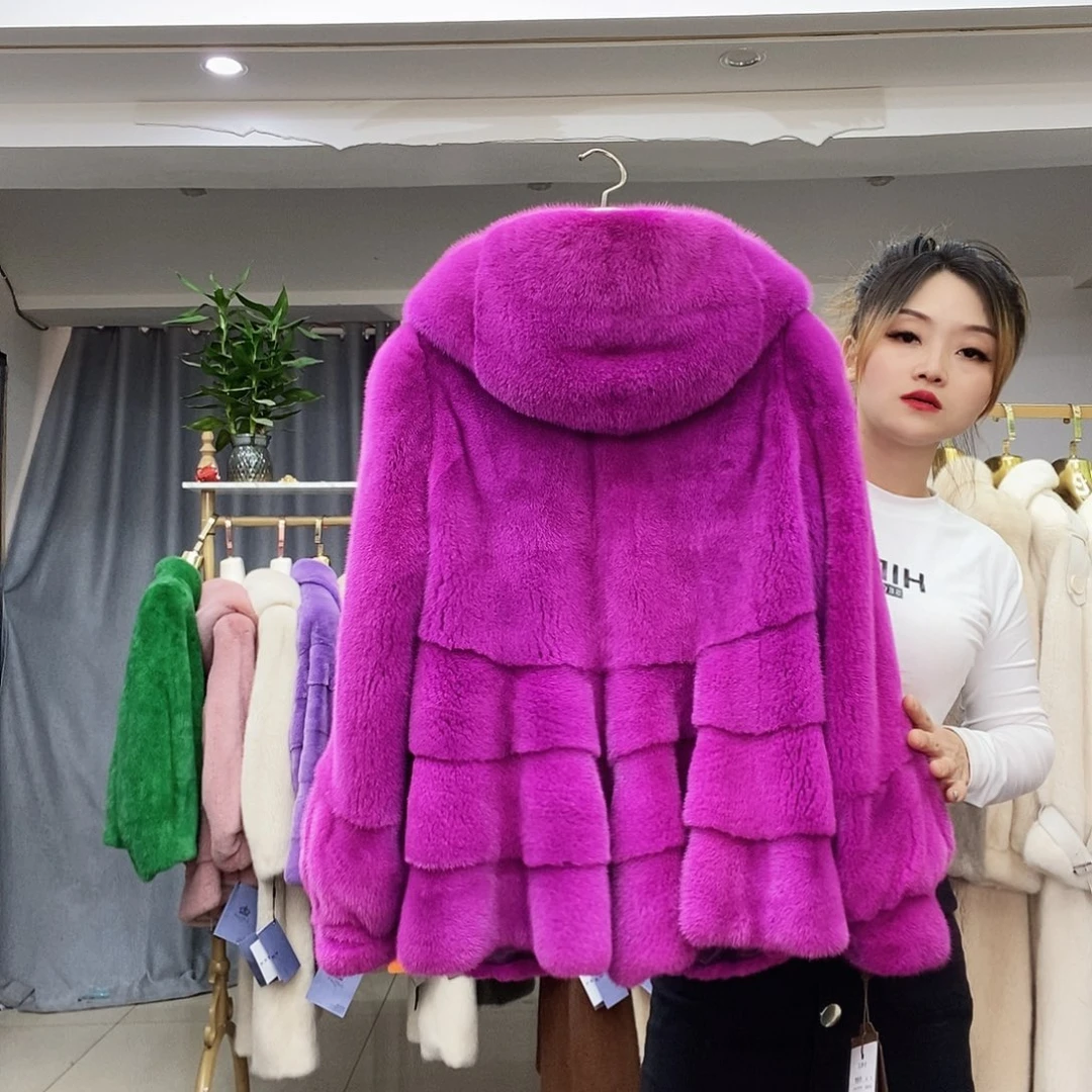 紫玫红色衣长65胸围108