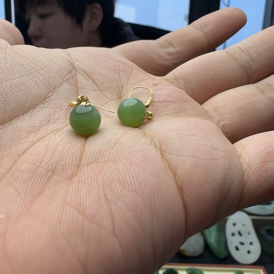 和田玉（碧玉）颈饰18K金镶嵌福利