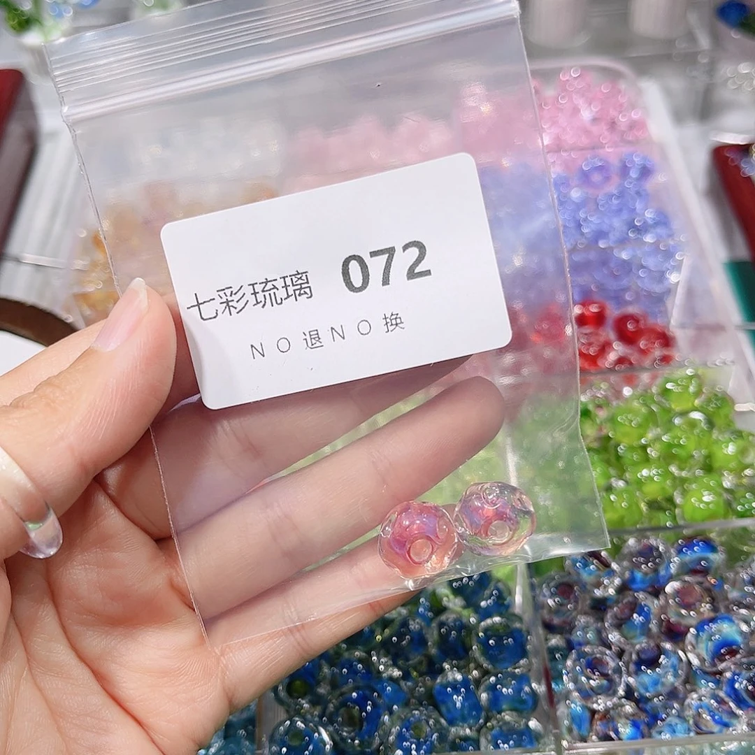 玻璃颈饰72串珠两个