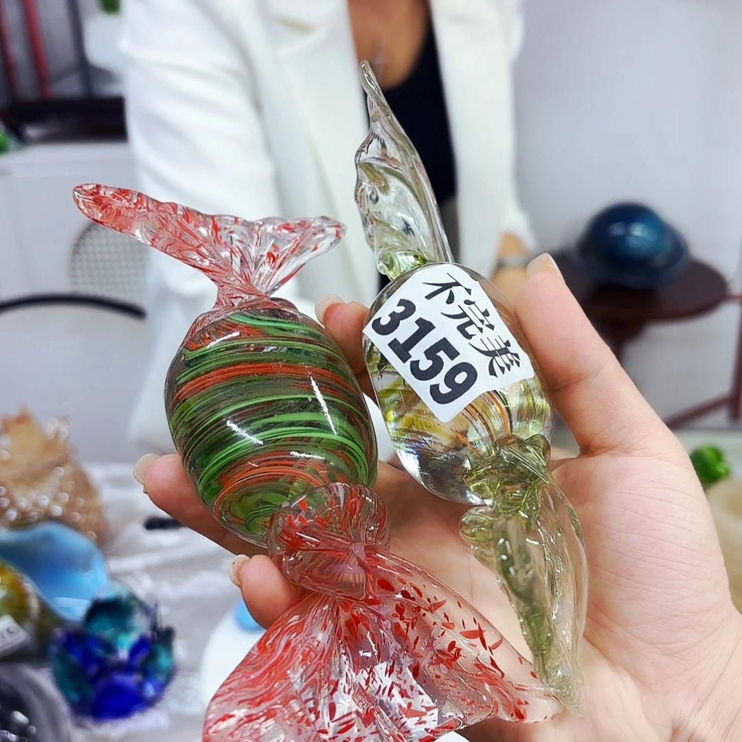 2个糖果3159 安妮家居琉璃摆件不完美