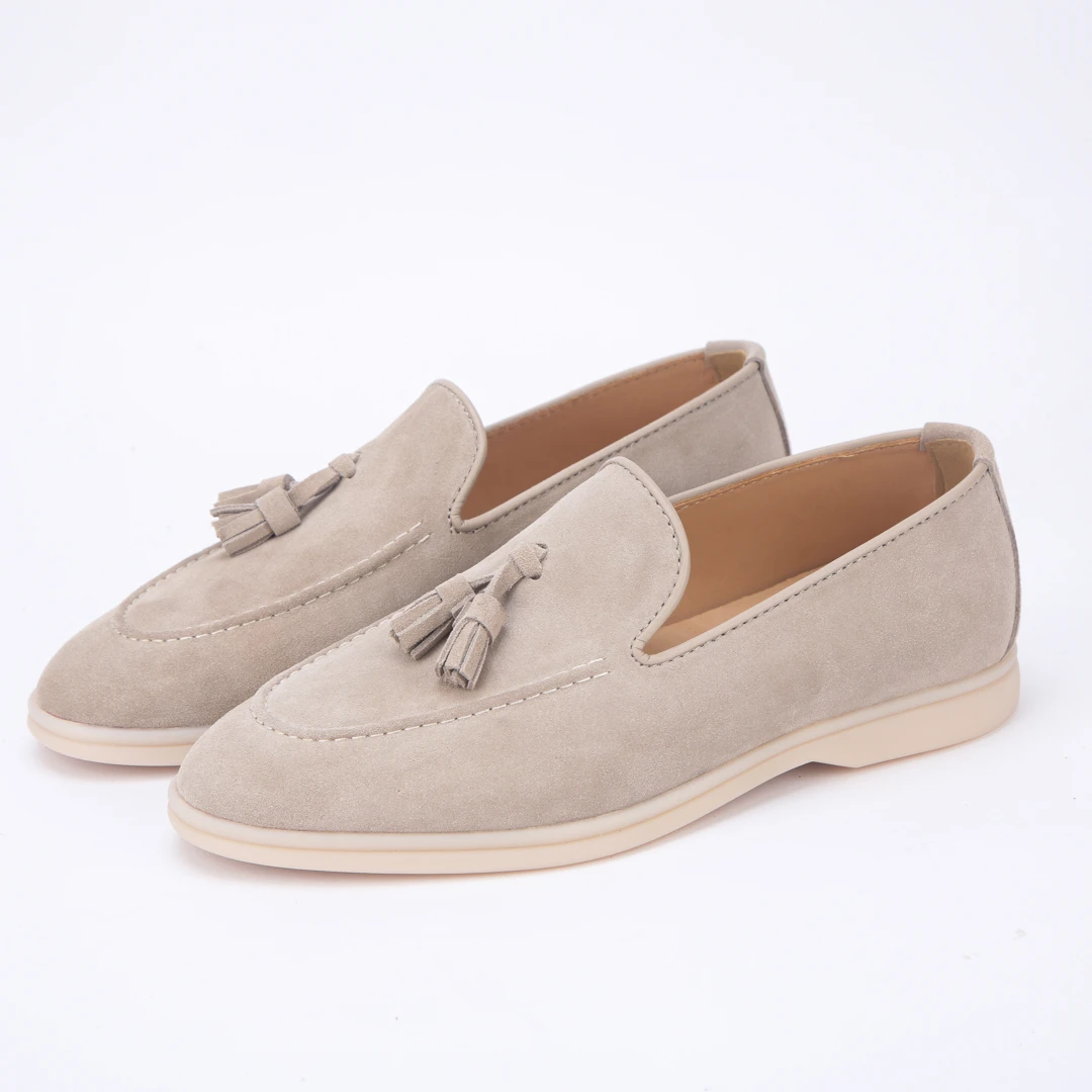 乐福鞋男款经典新款小众时尚休闲真皮平底舒适软底软面白底鞋男士