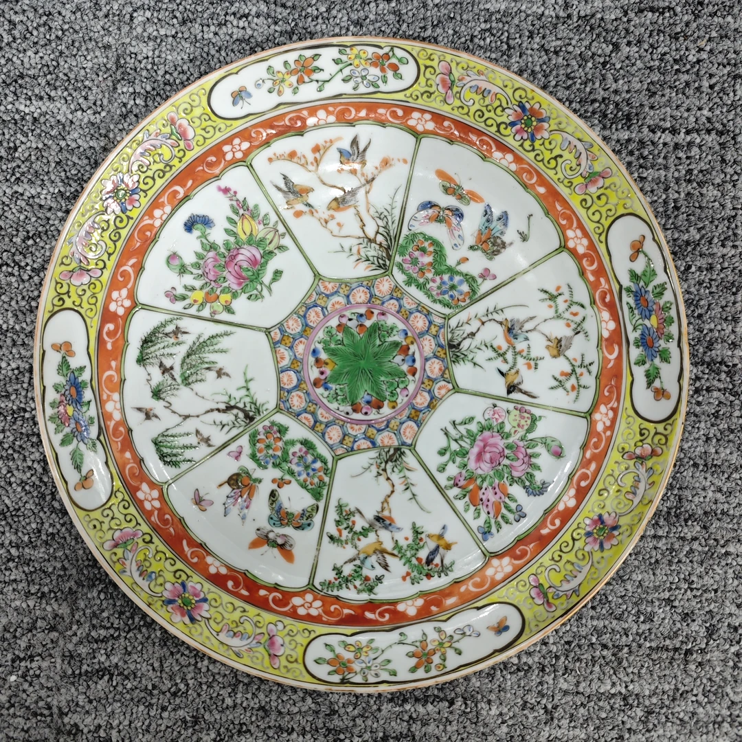 清 同治 花鸟虫纹盘YH-0007