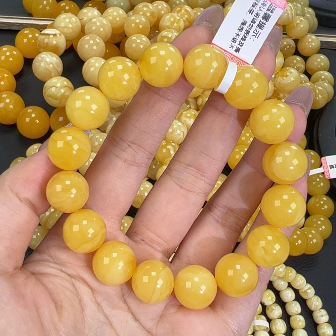 琥珀未镶嵌手链23.4焦皮