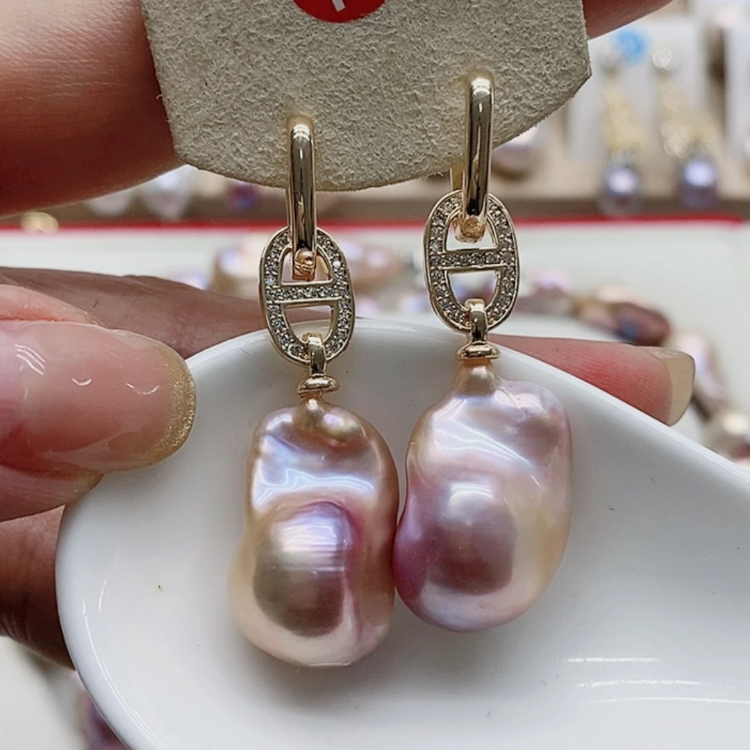 【闪购商品】淡水珍珠耳饰银S925镶嵌