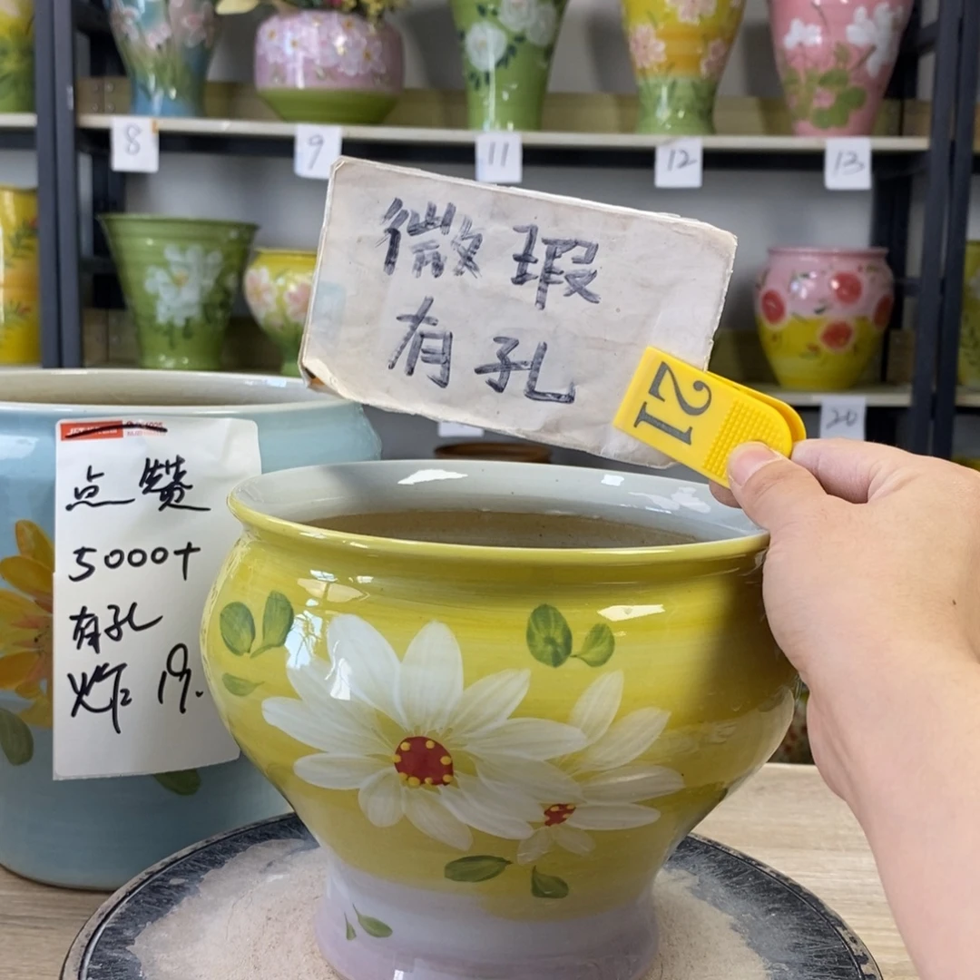 景德镇手工手绘陶瓷花盆