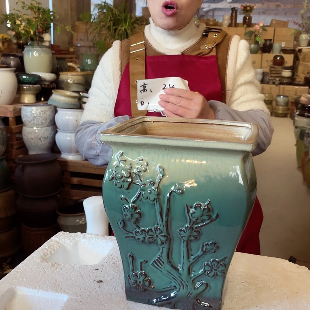 紫砂花盆高度24口径20