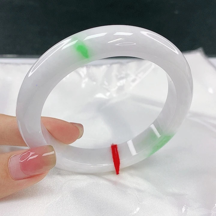 翡翠未镶嵌手镯圈59，40123