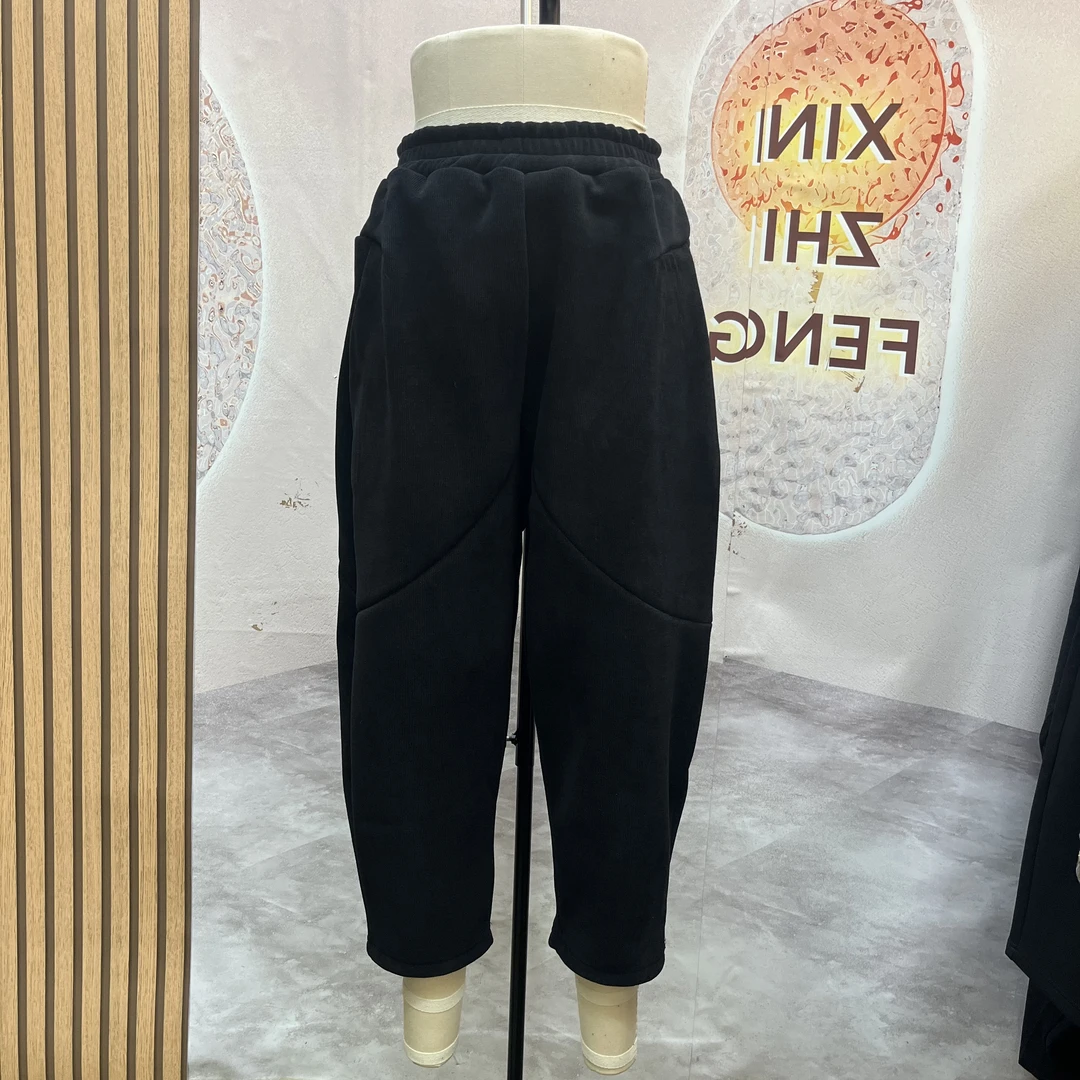 9177德泉峰冬季新款加绒加厚保暖上新新款时尚百搭宽松舒适哈伦裤