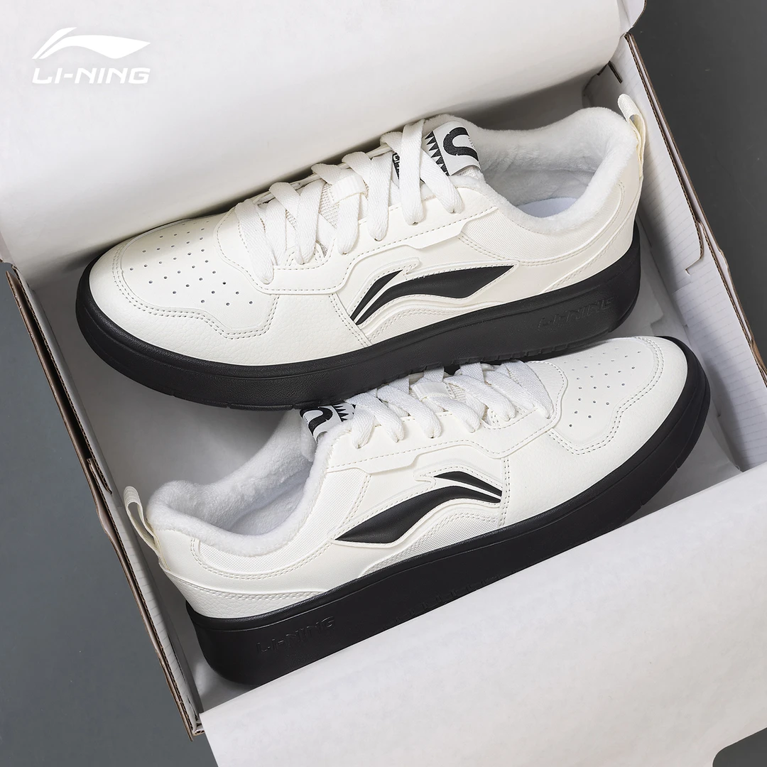 李宁初云男鞋板鞋加绒官方正品新款低帮百搭简约时尚运动潮流鞋子
