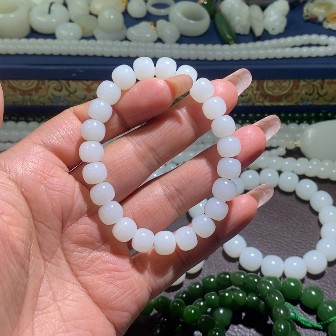 和田玉手链未镶嵌鹏