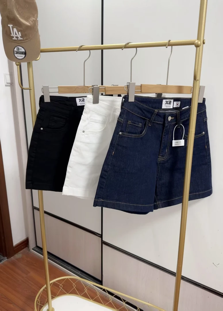 韩版夏季高腰黑色裤子显瘦弹力牛仔短裤牛仔短裤女款爆款2025新款