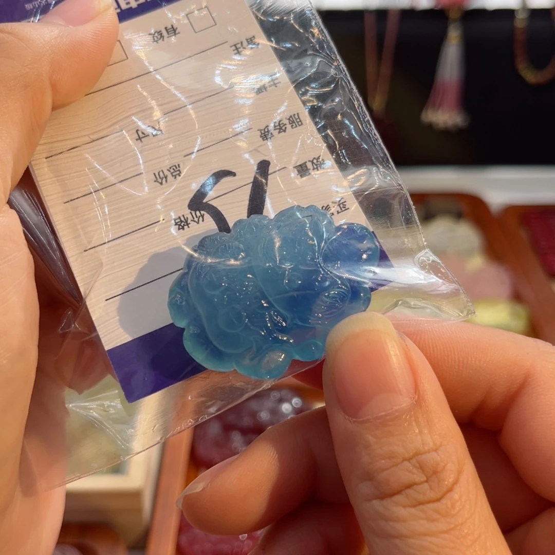 水晶颈饰未镶嵌梅*海蓝宝九尾25