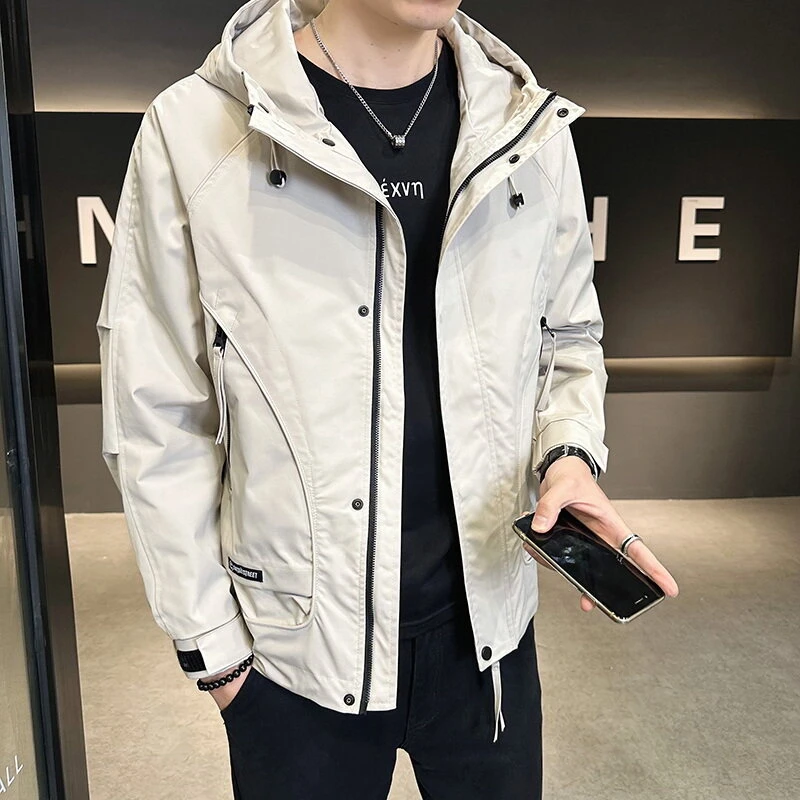 大白鲨春秋百搭工装棒球服保暖潮流夹克男装男款复古时尚休闲休