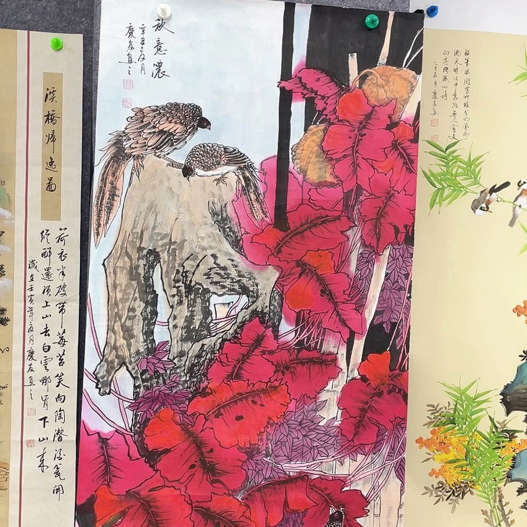 国画作品小姐姐放漏…