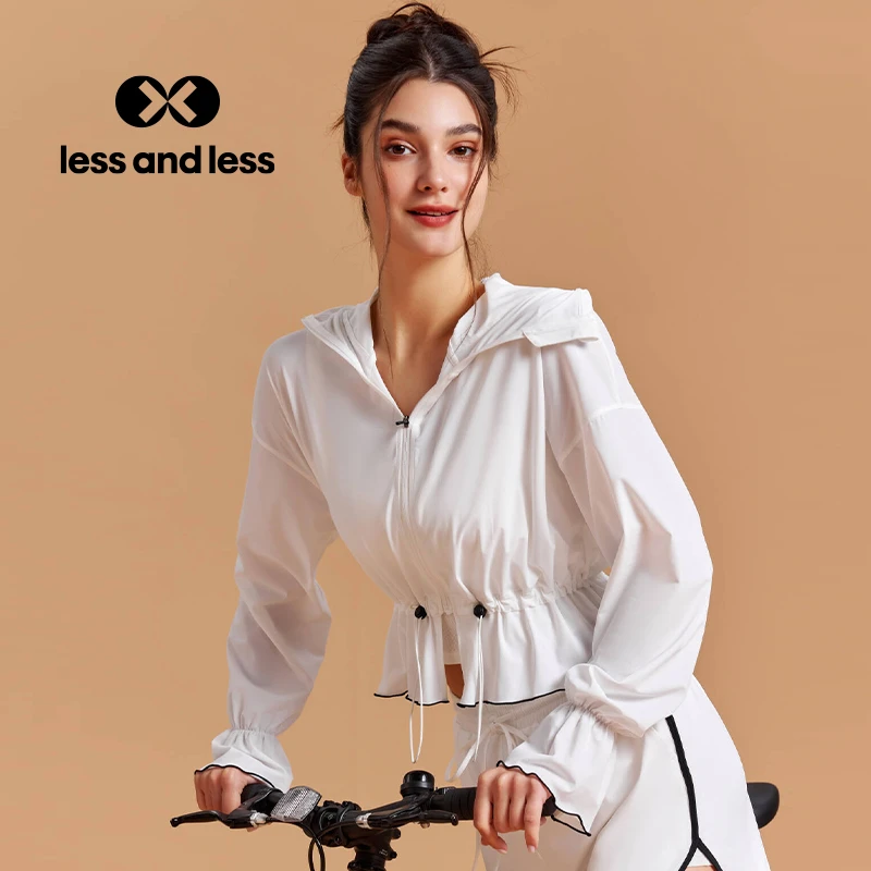 less and less来斯恩斯薄款凉感防紫外线连帽时尚户外运动防晒衣