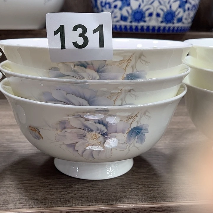 景德镇陶瓷六寸面碗3个