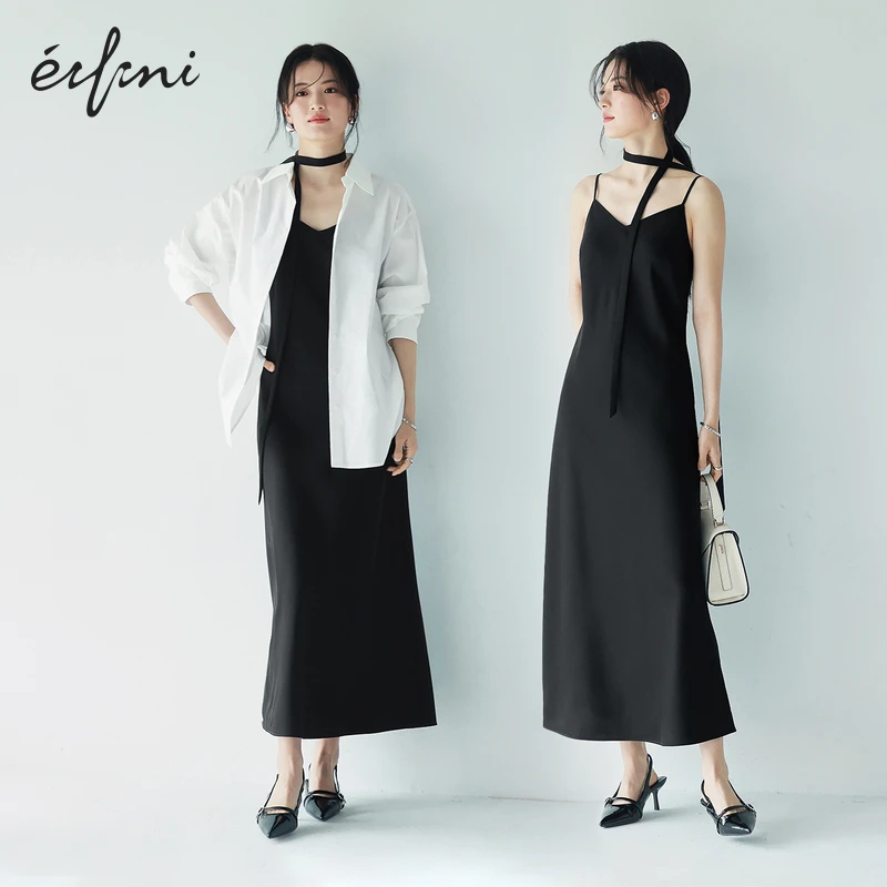 伊芙丽优雅茶歇连衣裙女装25春夏季法式度假裙吊带裙1G2992771