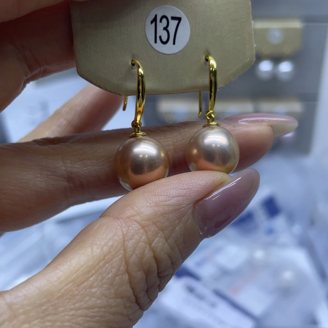 淡水珍珠耳饰银S925镶嵌