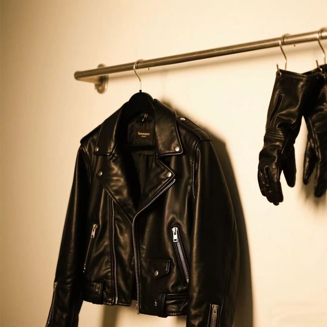 西装领保暖厚款标准机车秋季皮衣秋冬修身春秋极简风