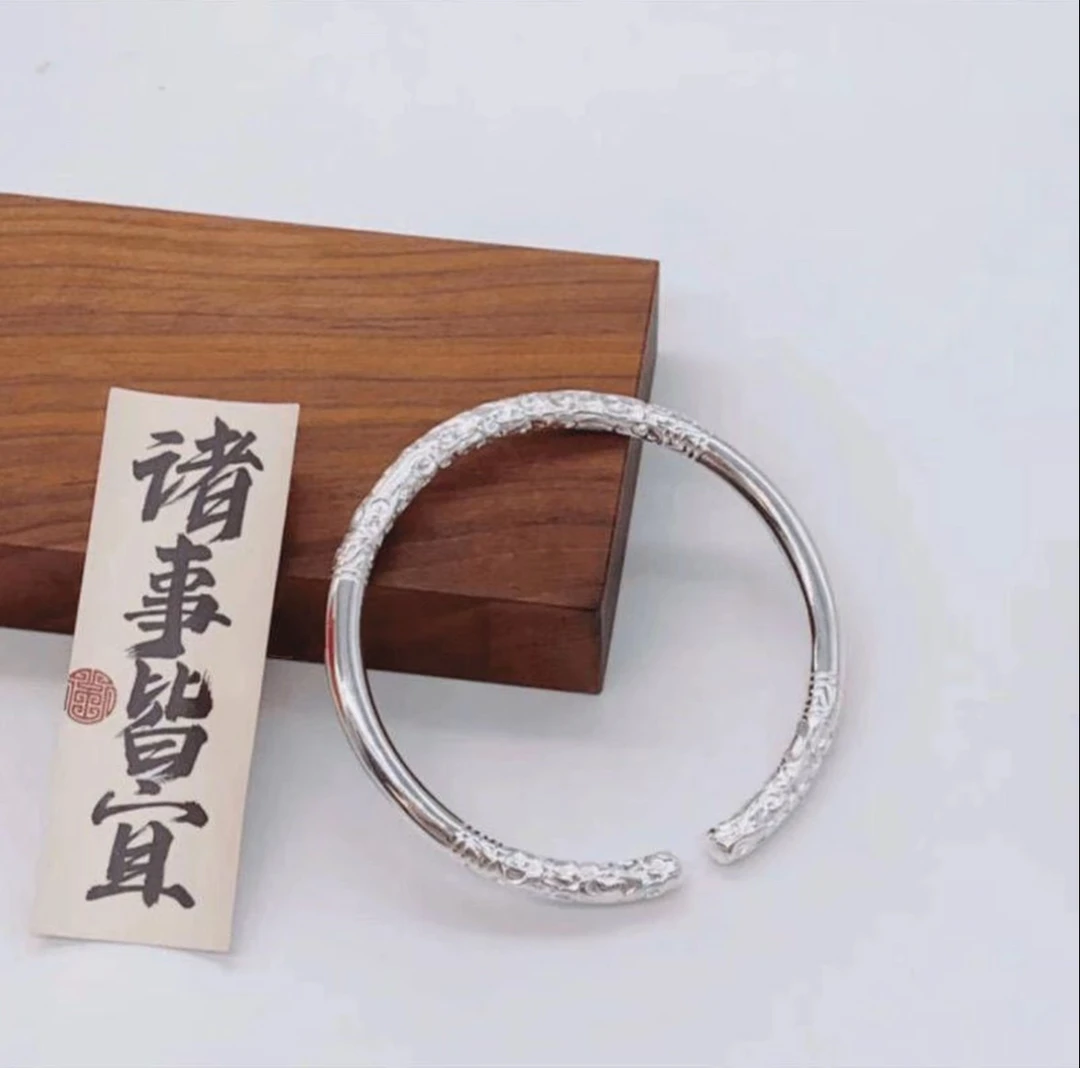 YZ058 金箍棒开口手镯 银色精品手镯 无礼盒