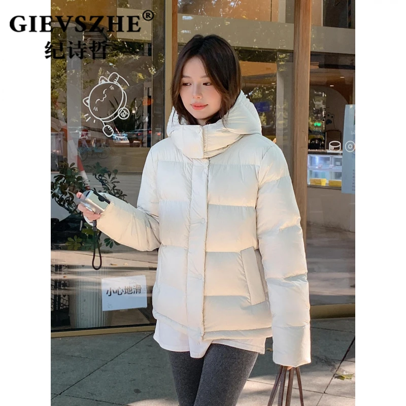 纪诗哲短款羽绒服女款爆款2025新款正品冬季加厚泡芙宽松面包服女