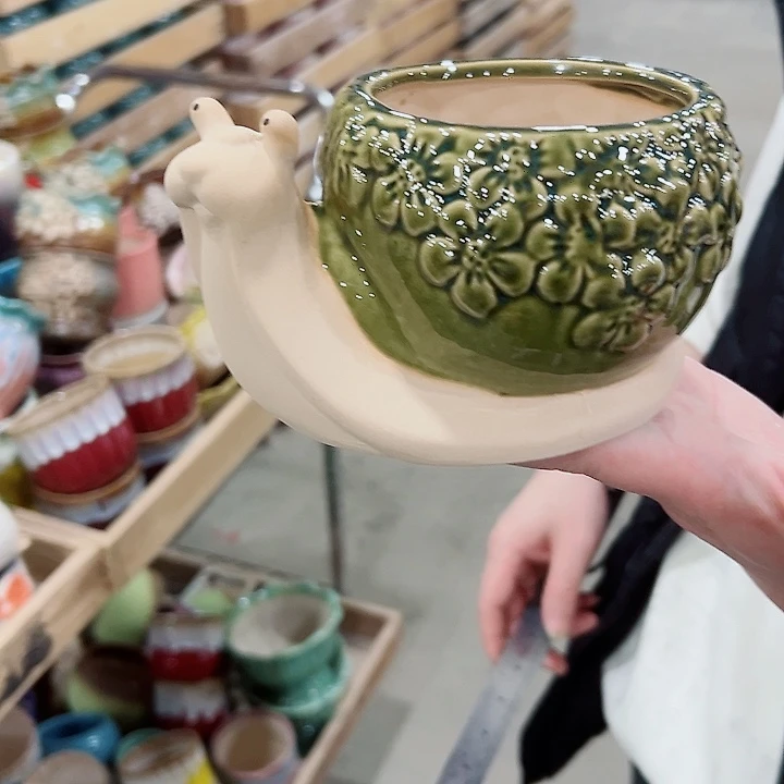 有孔.凑满10元发货多肉陶瓷花盆！