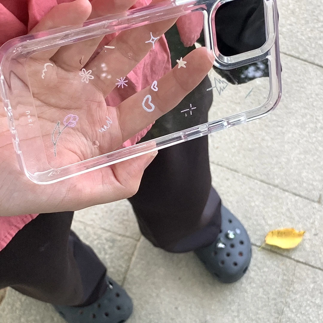 有点甜可爱少女适用苹果手机14Promax透明防摔手机壳13/12/15PR16
