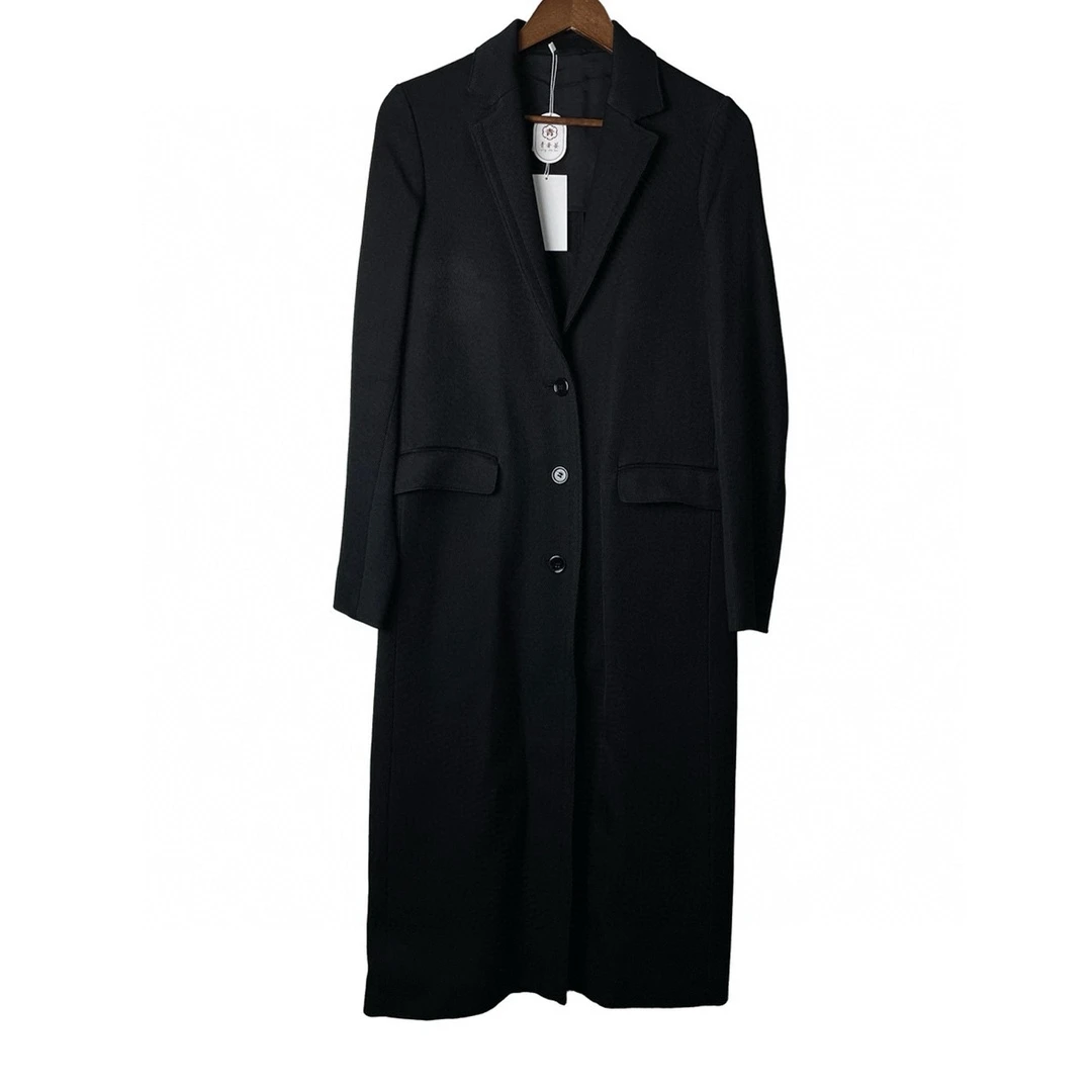 95新 Acne studio 青奢荟/36码/百搭气质黑色长款大衣外套//43289