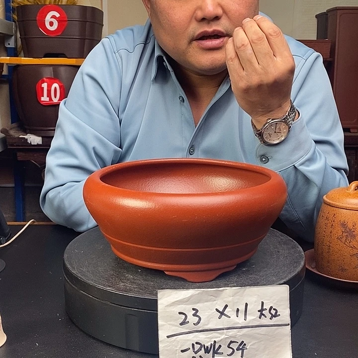 紫砂花盆货号一只WK54