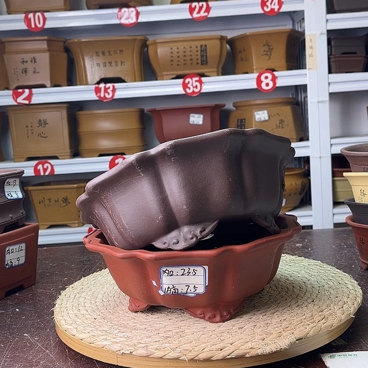 紫砂花盆紫砂艺术，