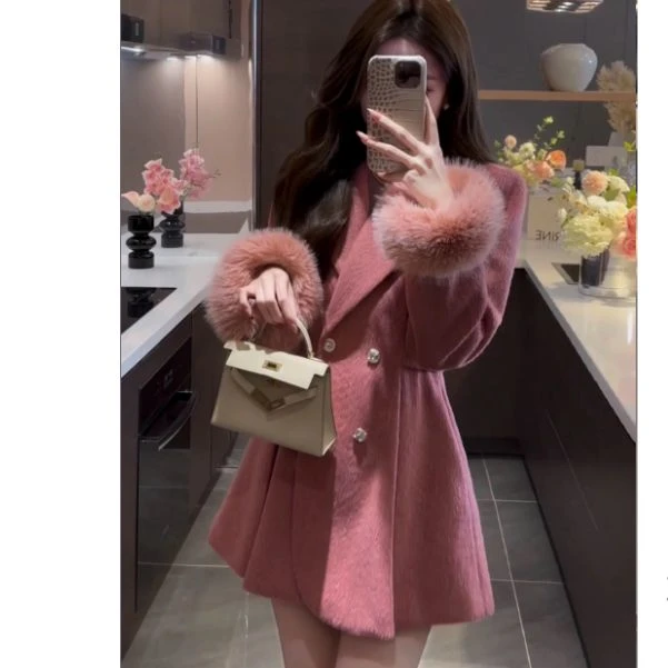 安淇儿●【南韩姐姐】重工轻奢设计师秋冬大衣预JJQ4DY6650