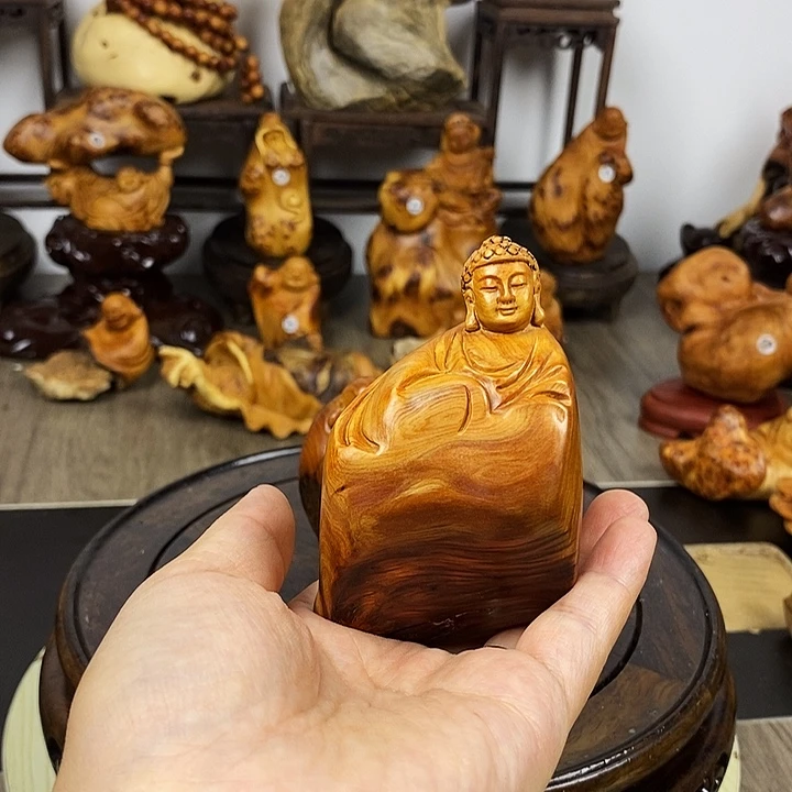 柏木（崖柏）如来手把件