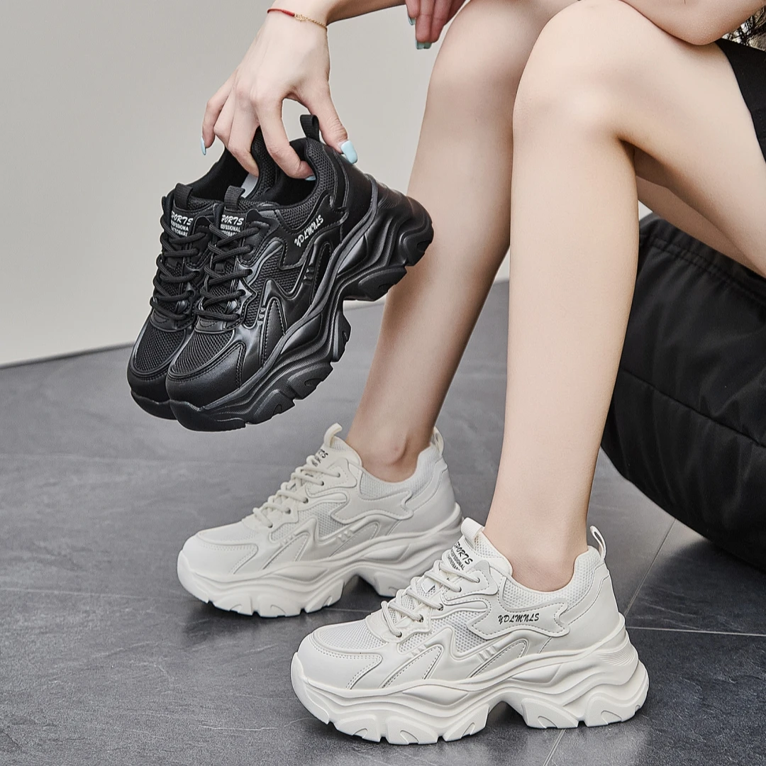2025软底透气双网老爹鞋时尚潮流舒适厚底显瘦女休闲鞋MS51696