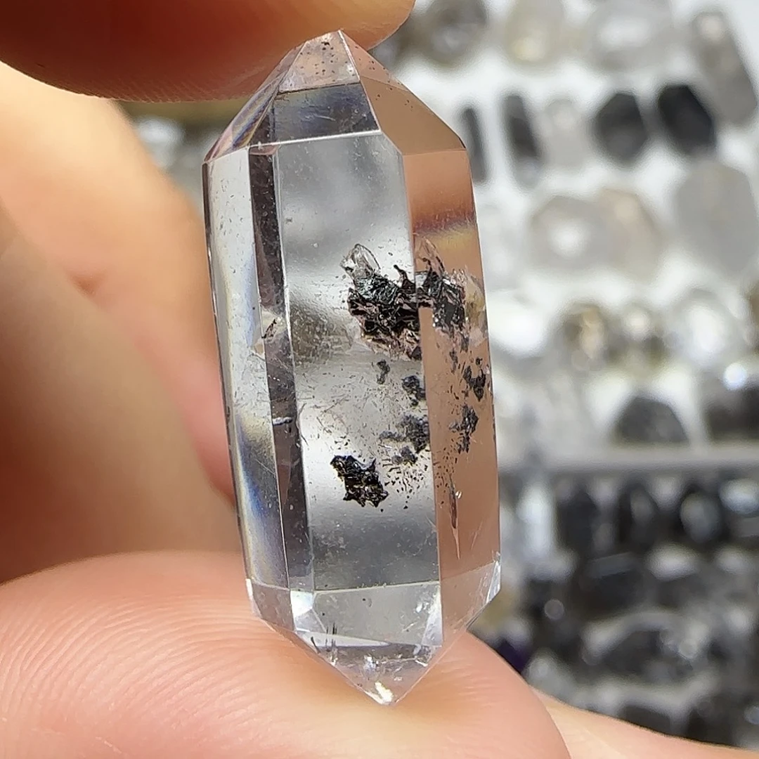 水晶珠宝半成品未镶嵌闪灵双尖随形