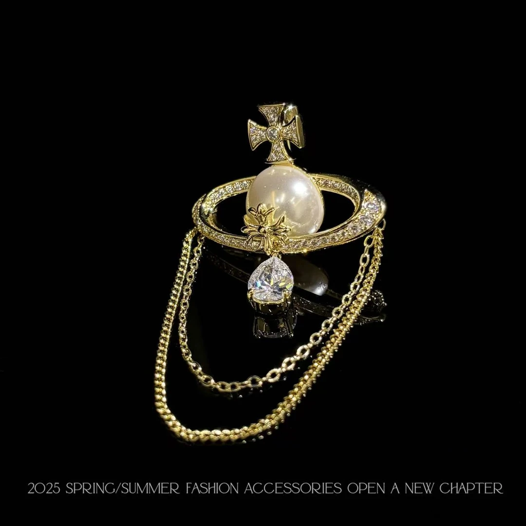 铜合金胸针 镀K金 2025款C8907【秘境环星】BOBAOLI 胸针