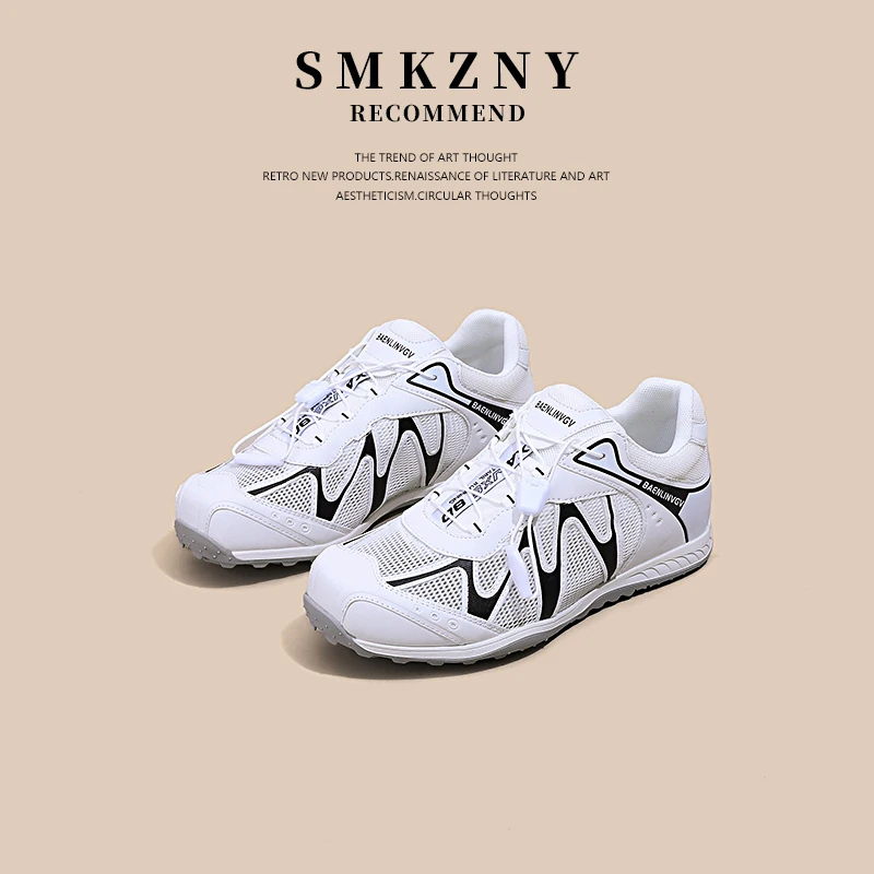 欧货爆款德训鞋夏季透气小白网鞋户外运动休闲轻便登山鞋-T6503-8