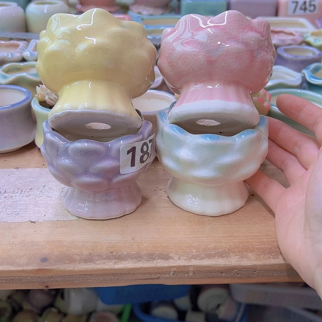 陶瓷花盆当场满12包邮