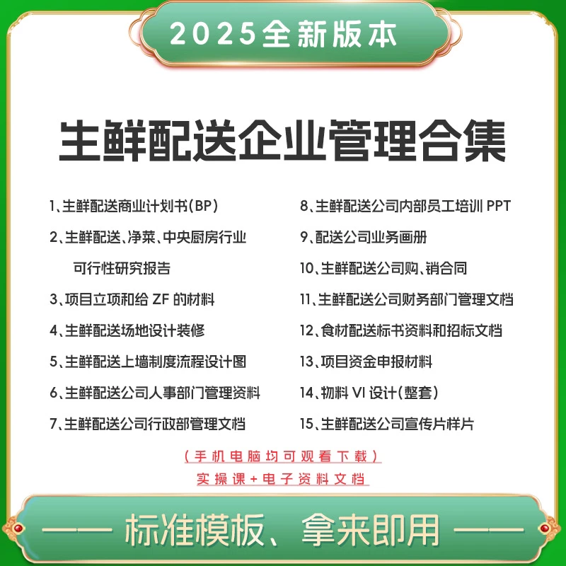 菜东家提升生鲜配送公司企业全套管理执行落地方案文档资料大全