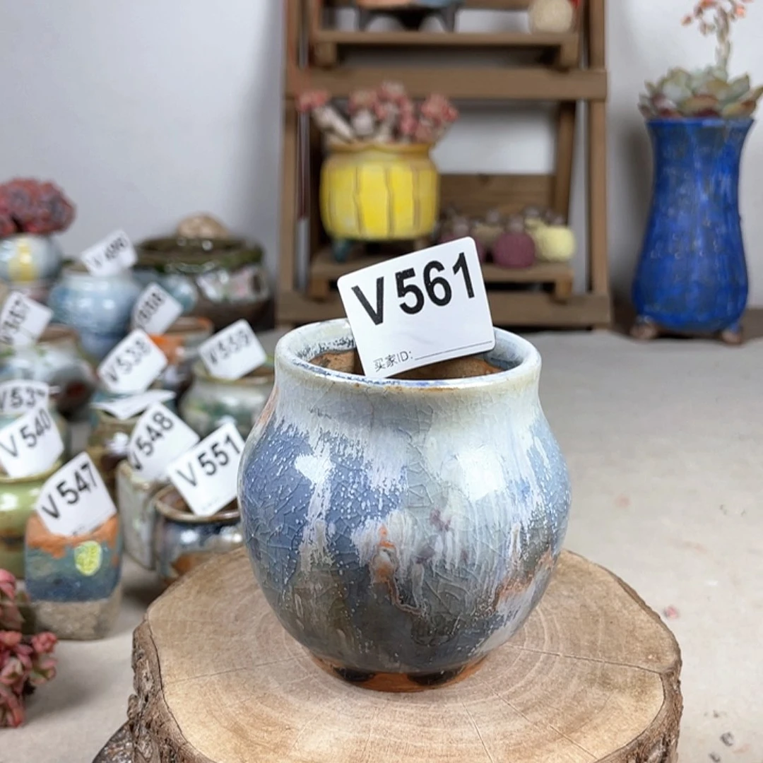 紫砂花盆小陶罐 内口5.5