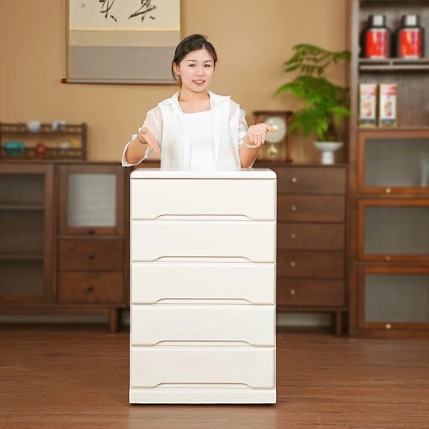 【白色实木五斗柜】五斗柜（高度95cm长度60cm深度40cm）网红家具实