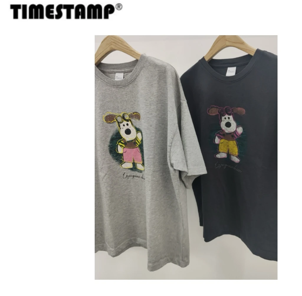 【TIMESTAMP】2025/6140001泡菜国早春新款时尚简约洋气卡通T恤