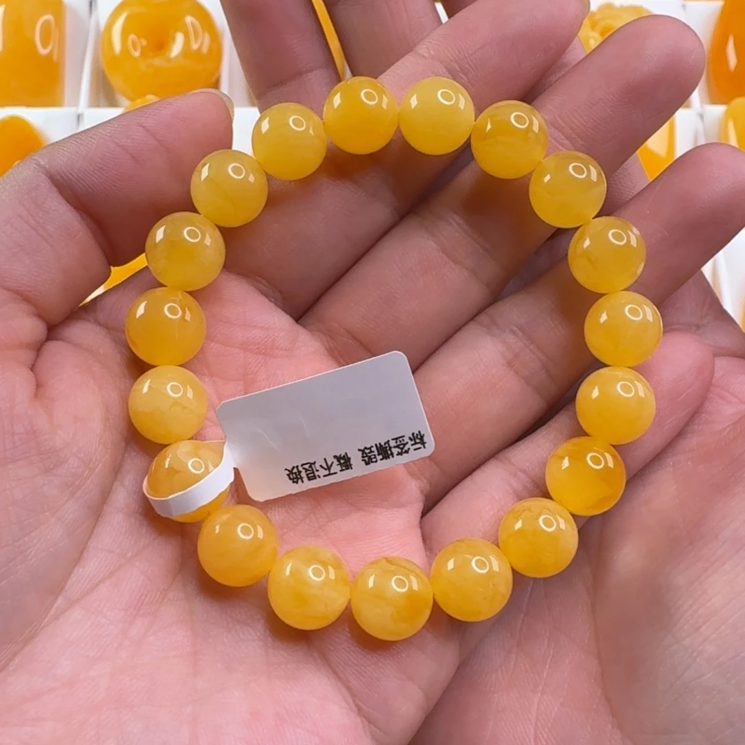 蜜蜡毛衣链未镶嵌