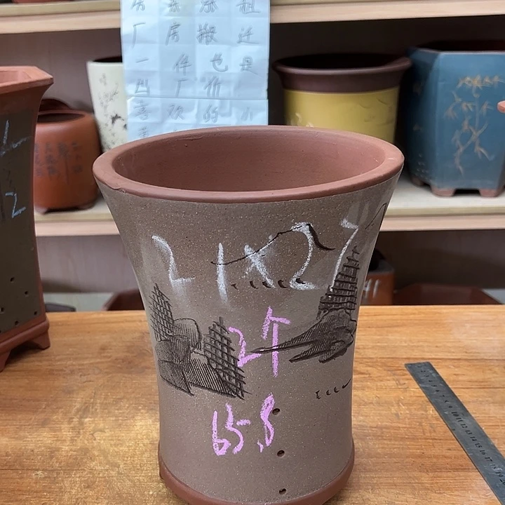 紫砂花盆，透气花盆
