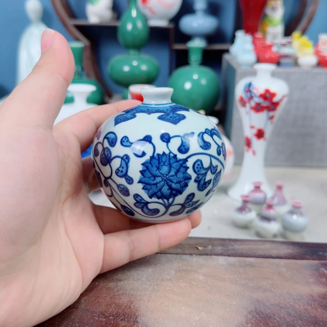 陶瓷手工小花器摆件
