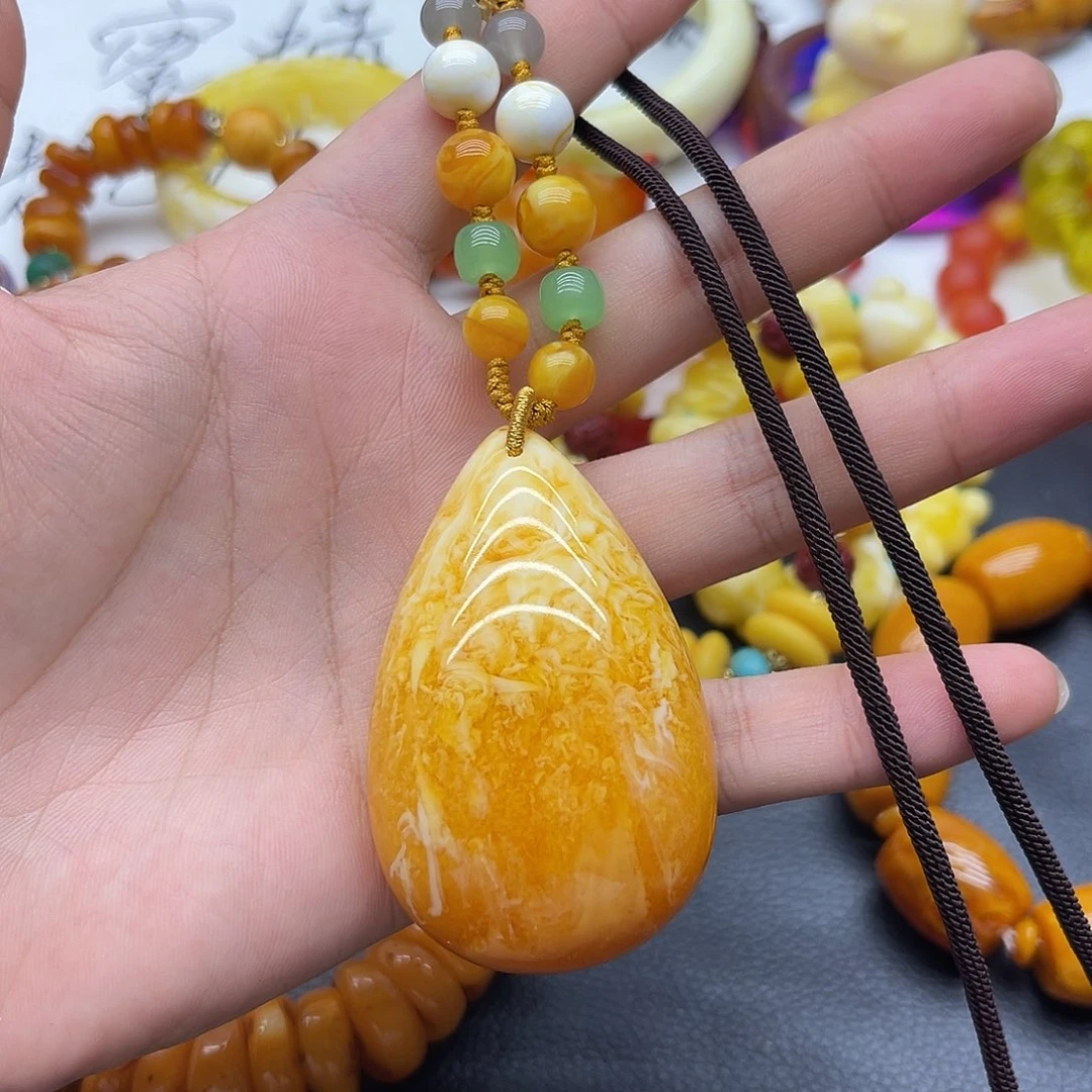 飘花水滴吊坠吊坠