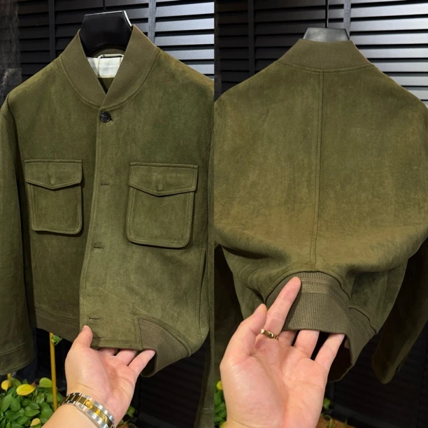 6675早秋款棒球领男士夹克穿搭青春潮流时尚穿搭减龄夹克