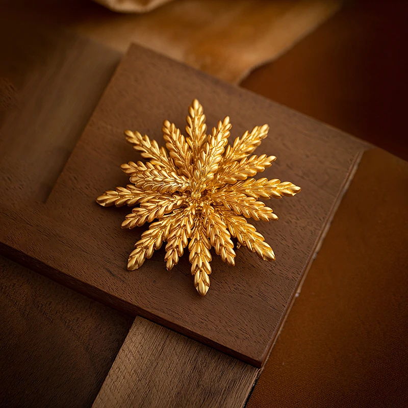 麦穗胸针中古气质精致百搭胸花复古欧美风时尚个性别针领针配饰